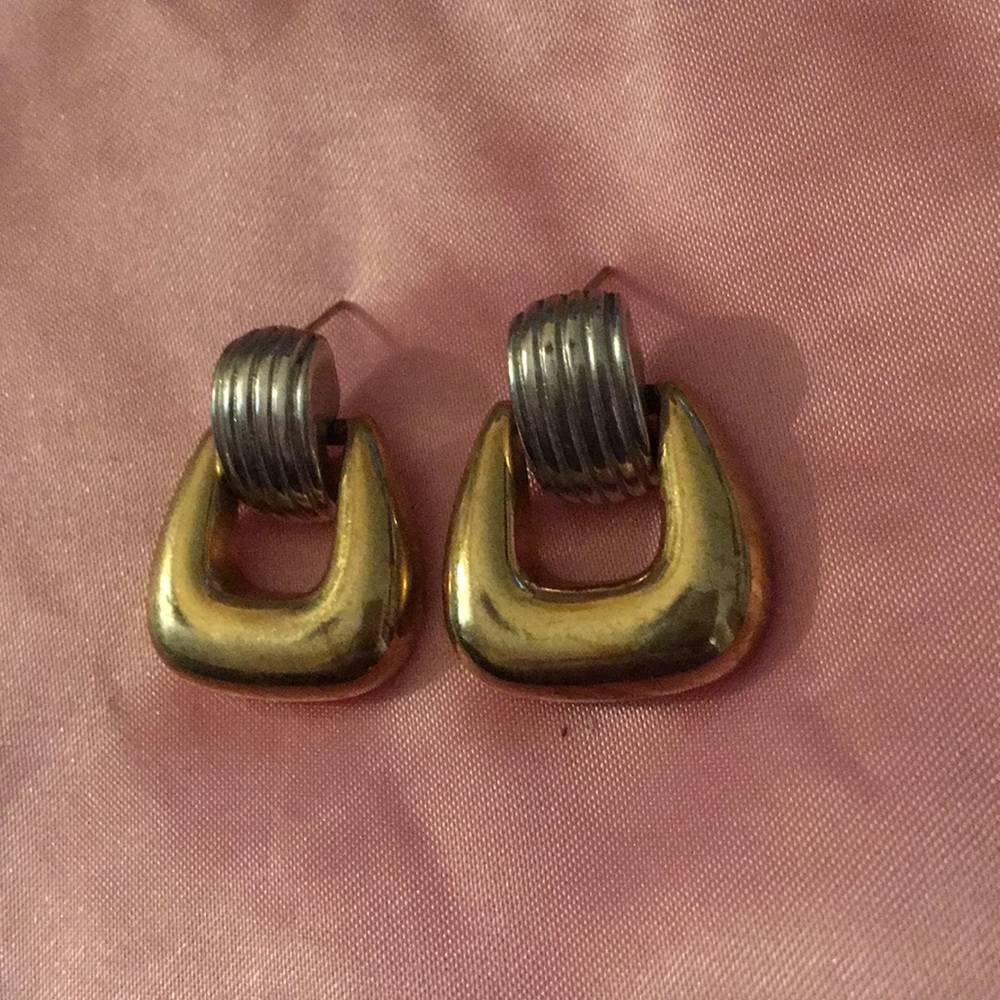 silver gold tone door knocker